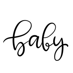 Black and white lettering vector illustration.