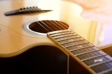 Fototapeta premium Acoustic guitar detail