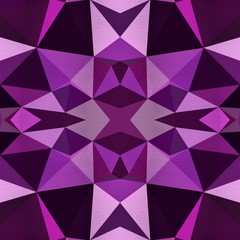 Geometric seamless pattern with pink, fuchsia, purple and violet triangle shapes. Square colorful background. 