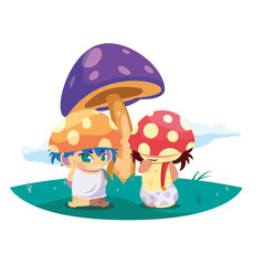 fungus elfs in the garden magic characters