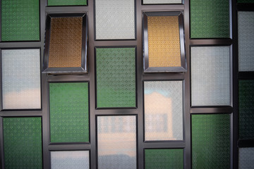 Fototapeta premium Backgrounds Aluminum mirror glass wall