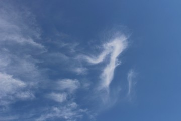  The beauty of the blue sky with white clouds