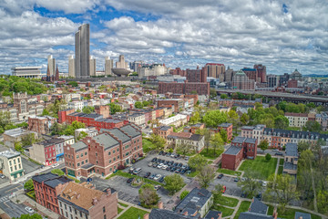 Aerial View of the City Albany, Capitol of the State of New York