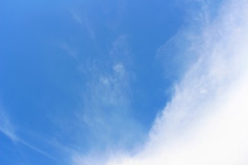  The beauty of the blue sky with white clouds