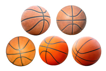 Fototapeta premium Isolated Basketball on a white background with clipping path.