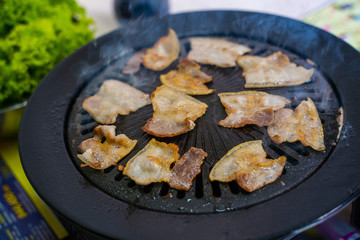slide streaky pork for korean barbrcue