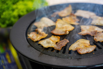slide streaky pork for korean barbrcue