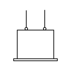 Hanging board, school board icon. Mobile concept and web design