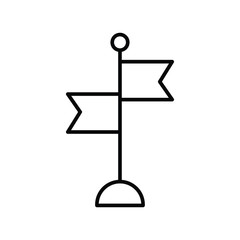 Flag symbol. Position logo. 