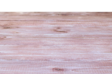 Fototapeta premium The surface of the wooden table isolated on a white background.