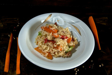 rice with chicken and vegetables