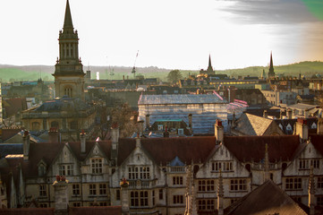 Oxford town with its old view and skyline