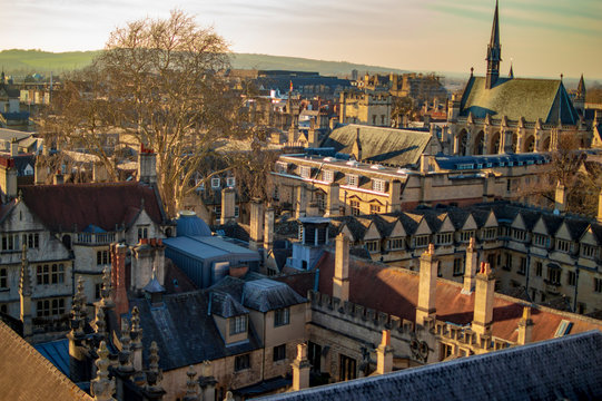 Oxford town and the open space among buildings