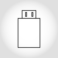USB icon vector. Flash Drive icon symbol isolated on white background. eps 10