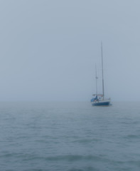 Fototapeta premium Misty Boat Anchored