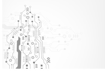 Abstract technology background with futuristic circuit board and geometric polygonal. Hi-tech concept. Space for text