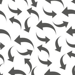 Hand drawn seamless patter with arrows white background .