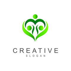 love logos and family, charity icon