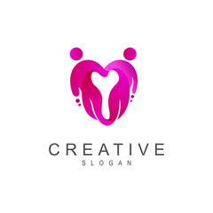 love logo and lovers, the logo is ready for use