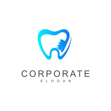 dental logo and tooth brush, medical icon