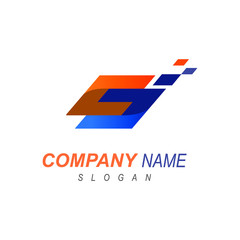 letter s logo ,  pixel logo and  square logo with a modern look