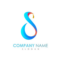 Fototapeta premium letter s logo, simple logo and template logo ,