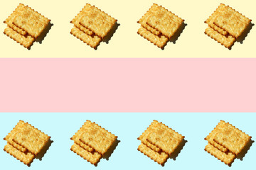 french cracker pattern on a background of pleasant pastel colors