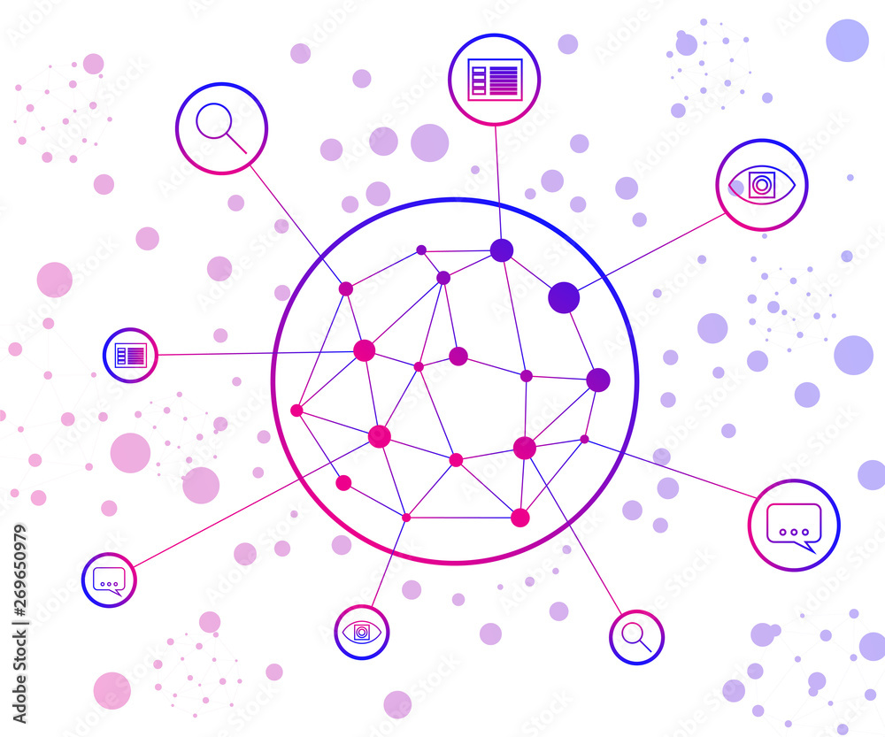 Leinwandbilder artificial intelligence services that provide smart search, image recognition, voice recognition, te