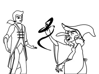 prince charming and witch of tales character