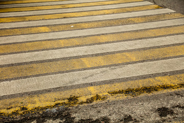 Pedestrian crossing painted on asphalt