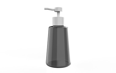 Fototapeta na wymiar Gel, Foam Or Liquid Soap Dispenser Pump transparent bottle . Ready For Your Design. Product Packing. 3d illustration