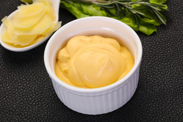 Cheese sauce in the bowl