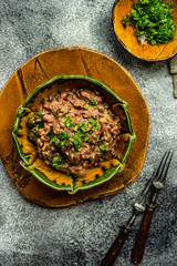 Traditional georgian dish lobio