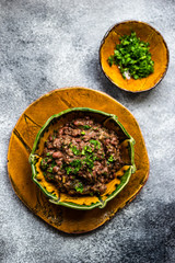 Traditional georgian dish lobio