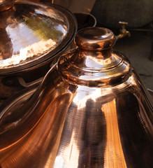 Handcrafted copper in the Medina of Fes, Morocco