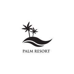 Fototapeta premium Palm tree logo design vector template
