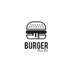 Burger logo design vector template