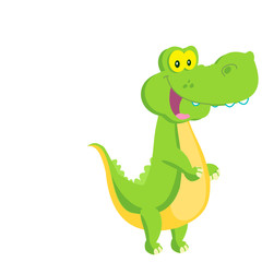 Aligator cartoon green 