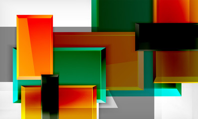 Fototapeta premium Color squares futuristic abstract background