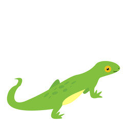 Green lizard clipart