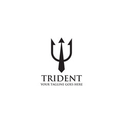 Trident logo design vector template