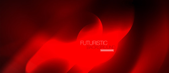 Neon glowing techno lines, blue hi-tech futuristic abstract background template