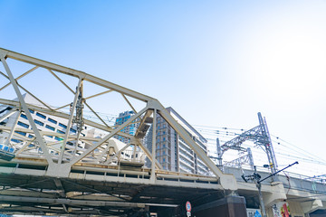 都会　梅田、中津周辺の風景