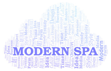 Obraz premium Modern Spa word cloud. Wordcloud made with text only.