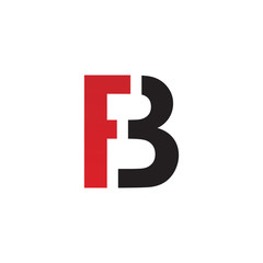FB letter logo design vector template