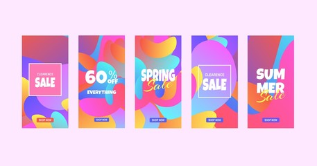 banner design sales with 5 choices,can use for, website, mobile app, poster, flyer, coupon, gift card, smartphone template, web desigr