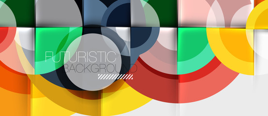 Fototapeta premium Geometric design abstract background - circles