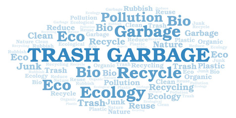 Obraz premium Trash Garbage word cloud.