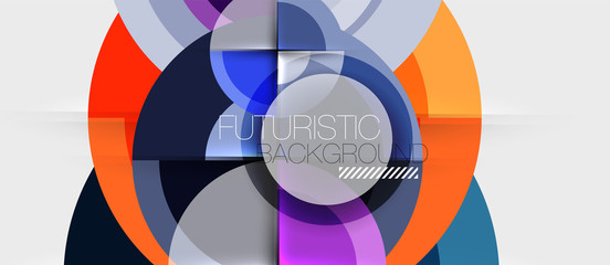 Obraz premium Circular geometrical design template
