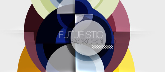 Fototapeta premium Geometric design abstract background - circles